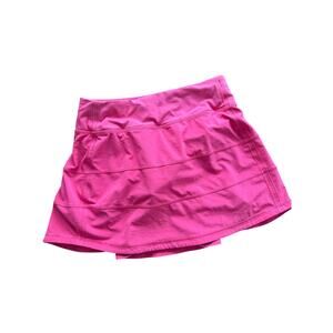 Lululemon Pace Rival mid-Rise Skirt Skort Pink Size 2 Built in liner